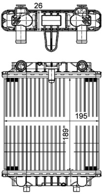 radiatorius, variklio aušinimas - CR 1202 000P MAHLE
