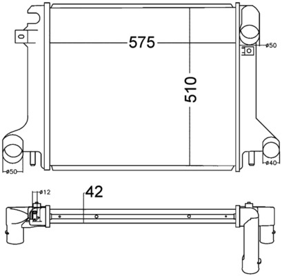 Radiator, engine cooling - CR 1217 000P MAHLE