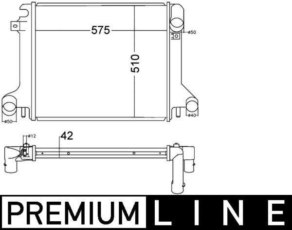 Radiator, engine cooling - CR 1217 000P MAHLE