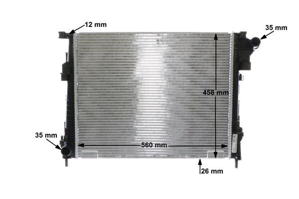 Radiator, engine cooling - CR 1237 000S MAHLE