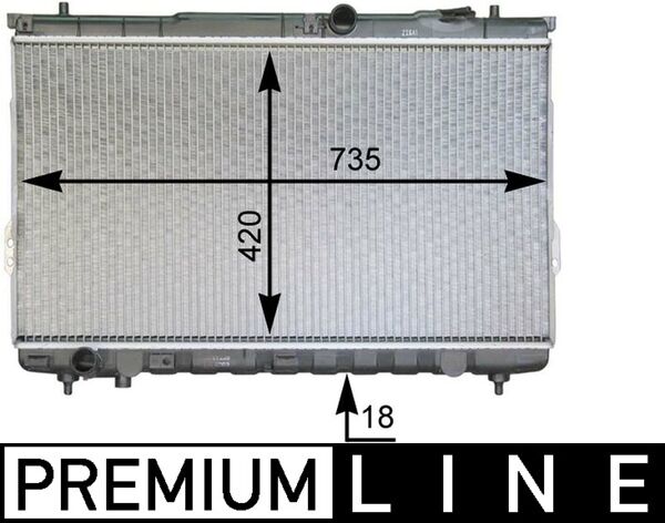 Radiator, engine cooling - CR 1299 000P MAHLE