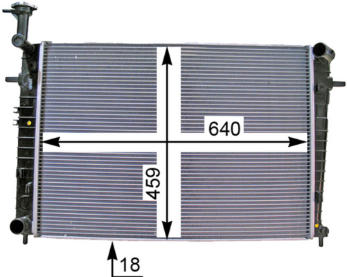 Radiator, engine cooling - CR 1333 000P MAHLE