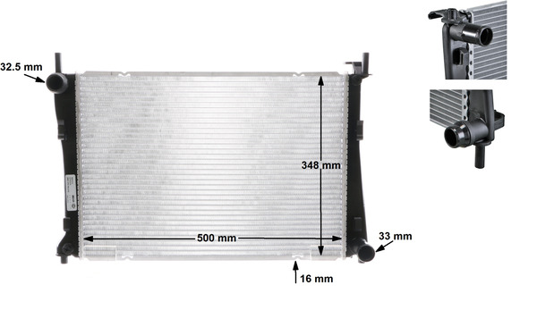 Radiator, engine cooling - CR 1355 000S MAHLE