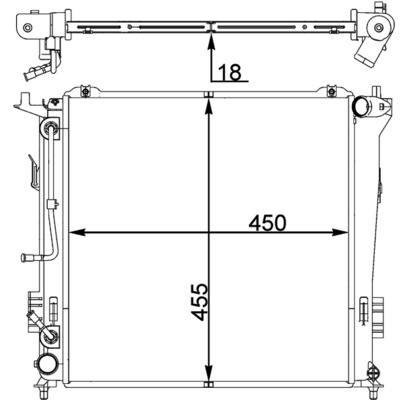 Radiator, engine cooling - CR 1404 000P MAHLE