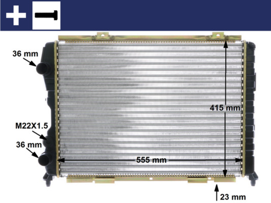 Radiator, engine cooling - CR 1408 000S MAHLE
