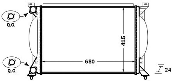 Radiator, engine cooling - CR 1417 000S MAHLE