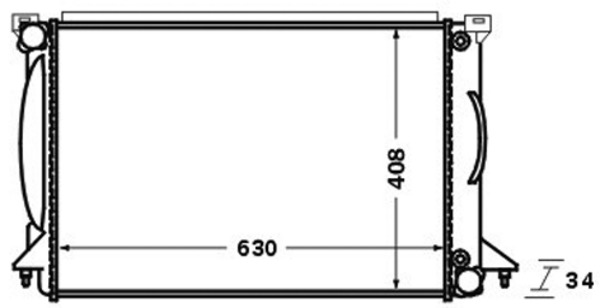 Radiator, engine cooling - CR 1422 000S MAHLE