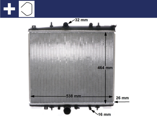 Radiator, engine cooling - CR 1435 000S MAHLE