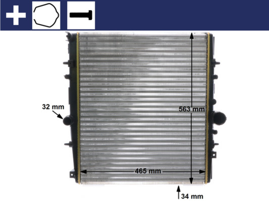 Radiatore, Raffreddamento motore - CR 1437 000S MAHLE