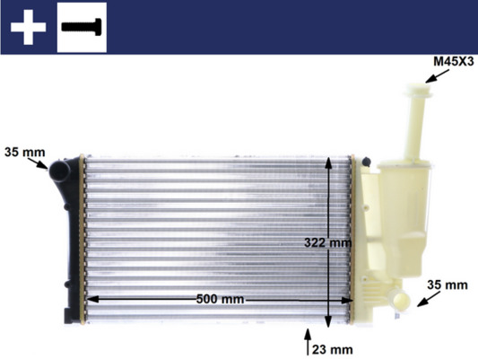 Radiatore, Raffreddamento motore - CR 1451 000S MAHLE