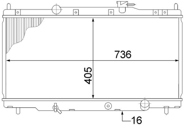 Radiator, engine cooling - CR 1459 000S MAHLE