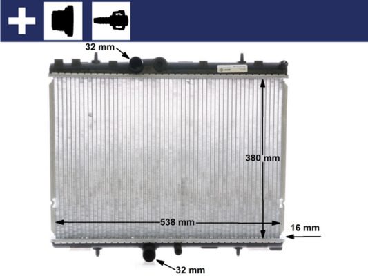 Radiator, engine cooling - CR 1501 000S MAHLE