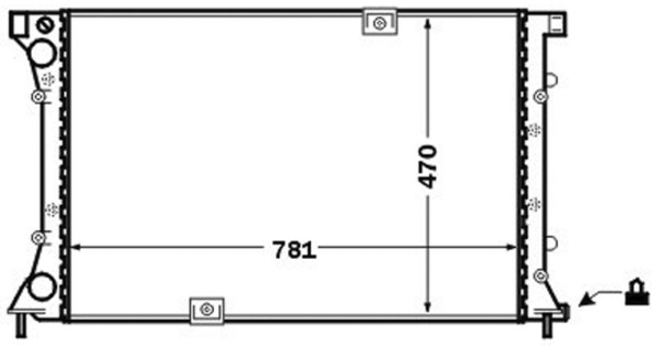 Radiator, engine cooling - CR 1505 000S MAHLE