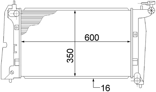 Radiator, engine cooling - CR 1526 000S MAHLE
