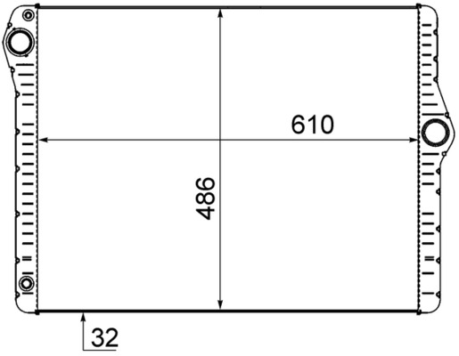 Radiator, engine cooling - CR 1585 000S MAHLE