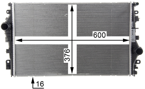 Radiator, engine cooling - CR 1658 000P MAHLE