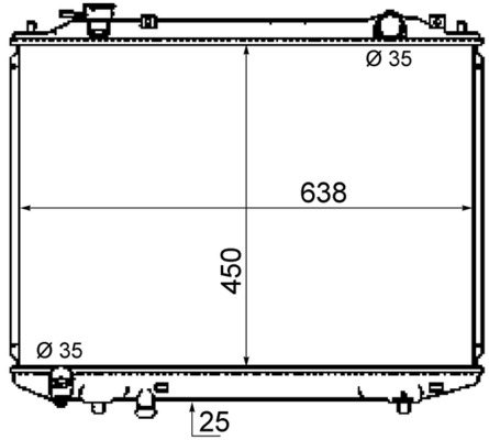 Radiator, engine cooling - CR 1746 000S MAHLE