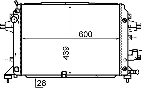 Radiator, engine cooling - CR 1857 000P MAHLE
