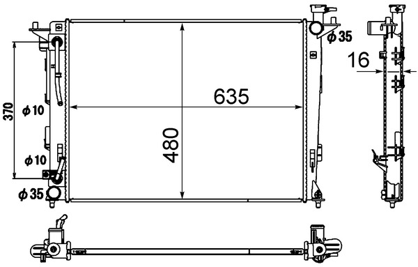 Radiator, engine cooling - CR 1890 000S MAHLE
