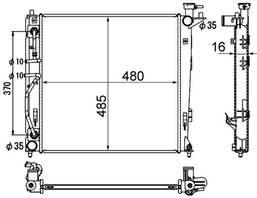 Radiator, engine cooling - CR 1892 000S MAHLE