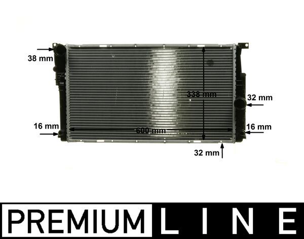 Radiator, engine cooling - CR 1909 000P MAHLE