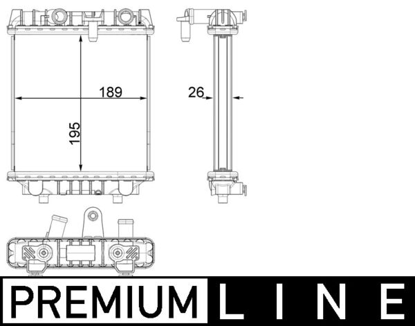 Radiator, engine cooling - CR 1966 000P MAHLE