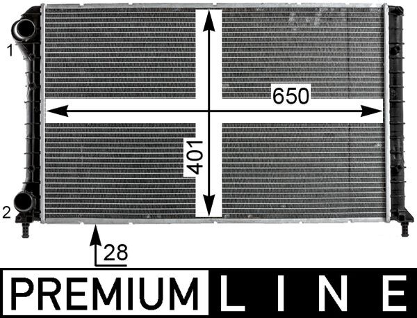 Radiator, engine cooling - CR 1990 000P MAHLE