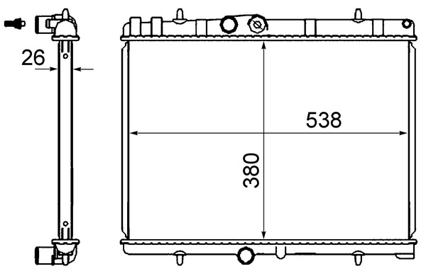 Radiator, engine cooling - CR 2014 000S MAHLE