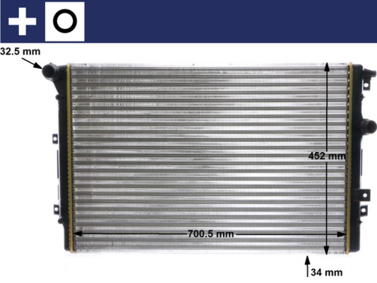 Radiator, engine cooling - CR 2032 000S MAHLE