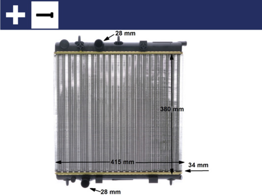 Radiator, engine cooling - CR 2036 000S MAHLE