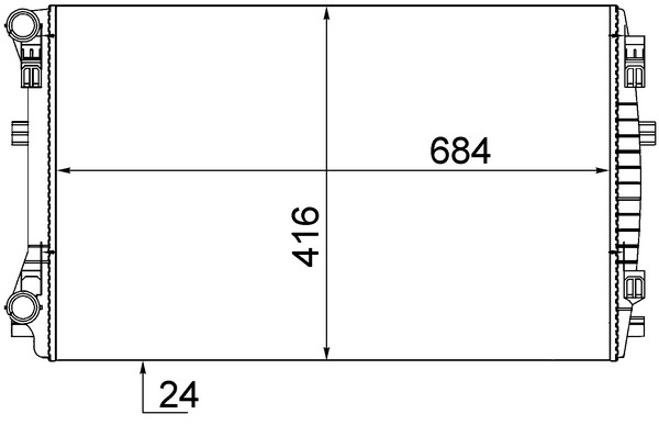 Radiatore, Raffreddamento motore - CR 2054 001S MAHLE