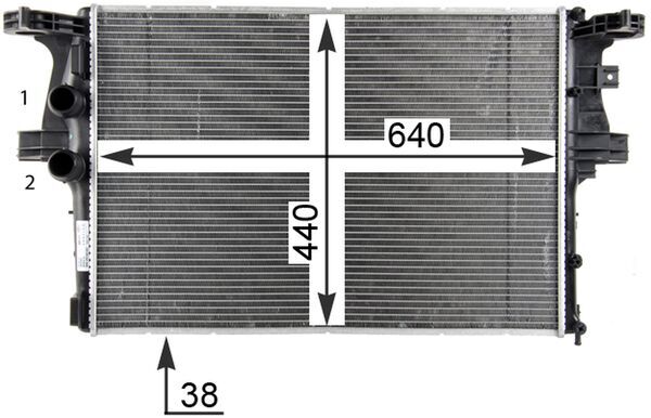 Radiator, engine cooling - CR 2087 000P MAHLE