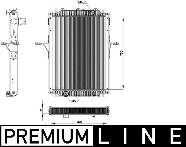 Radiator, engine cooling - CR 2098 000P MAHLE