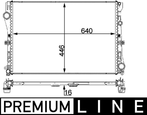 Radiator, engine cooling - CR 2100 000P MAHLE