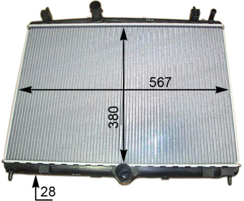 Radiator, engine cooling - CR 2113 000S MAHLE