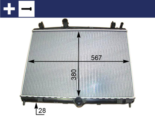 Radiator, engine cooling - CR 2113 000S MAHLE