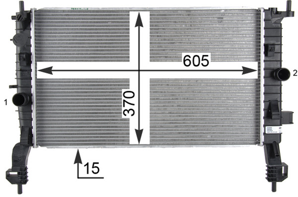Radiator, engine cooling - CR 2119 000P MAHLE