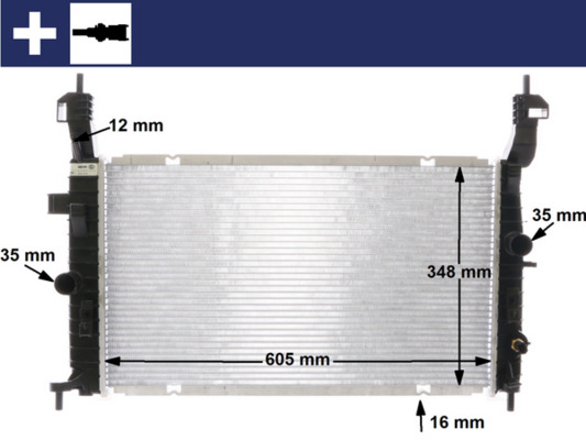 Radiator, engine cooling - CR 2120 000S MAHLE