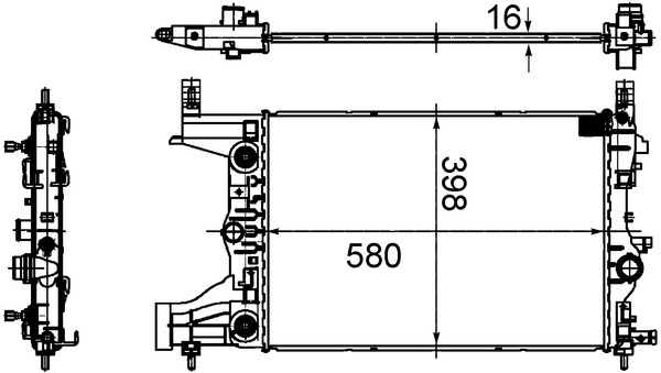 Radiator, engine cooling - CR 2122 000S MAHLE