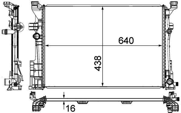 Radiator, engine cooling - CR 2169 000P MAHLE