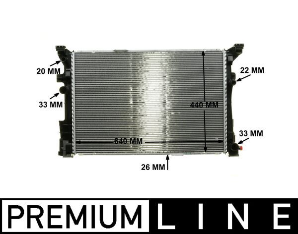Radiator, engine cooling - CR 2170 000P MAHLE