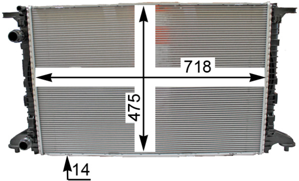 Radiator, engine cooling - CR 2176 000P MAHLE
