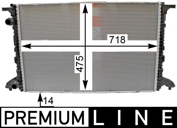 Radiator, engine cooling - CR 2176 000P MAHLE
