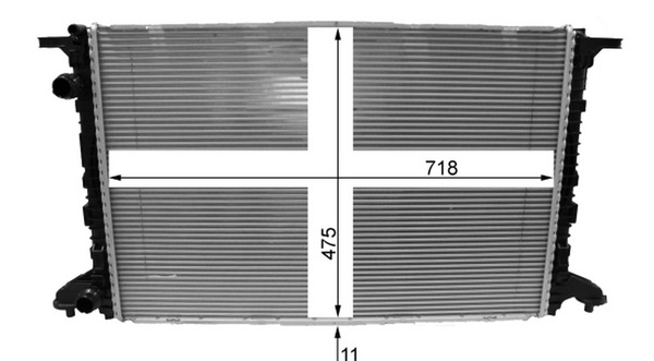 Radiator, engine cooling - CR 2177 000P MAHLE