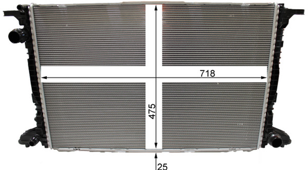 Radiator, engine cooling - CR 2180 000P MAHLE