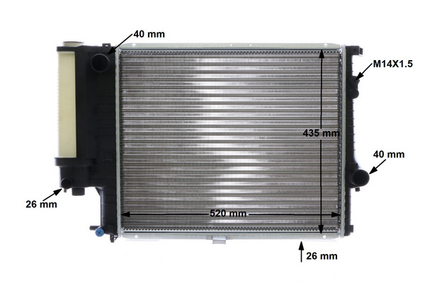 Radiator, engine cooling - CR 244 001S MAHLE