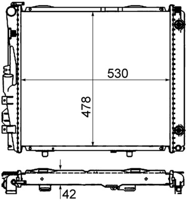Radiator, engine cooling - CR 290 000S MAHLE