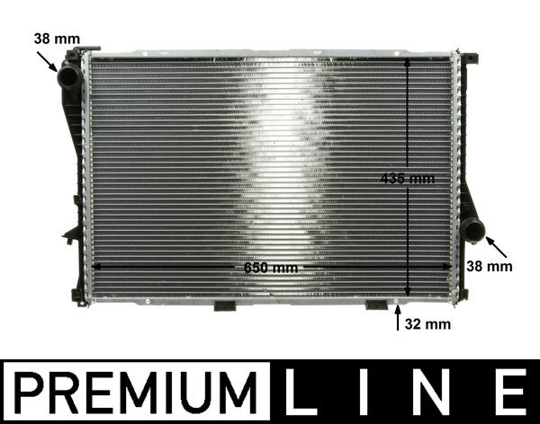 Radiator, engine cooling - CR 295 000P MAHLE