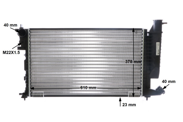 Radiator, engine cooling - CR 306 000S MAHLE