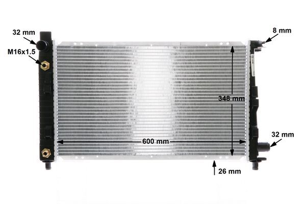 Radiator, engine cooling - CR 324 000S MAHLE